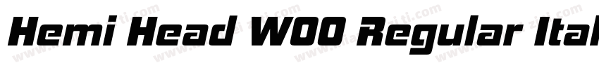 Hemi Head W00 Regular Italic字体转换